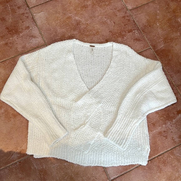 Free People Sweaters - Free people white knit sweater